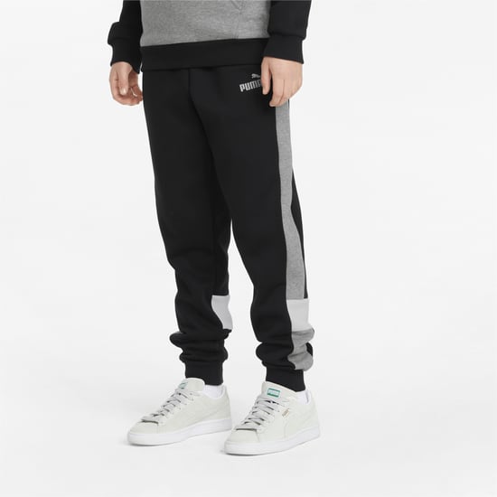 PUMA Kids Boys Essentials+ Colourblock Youth Sweatpants Jogging Bottoms