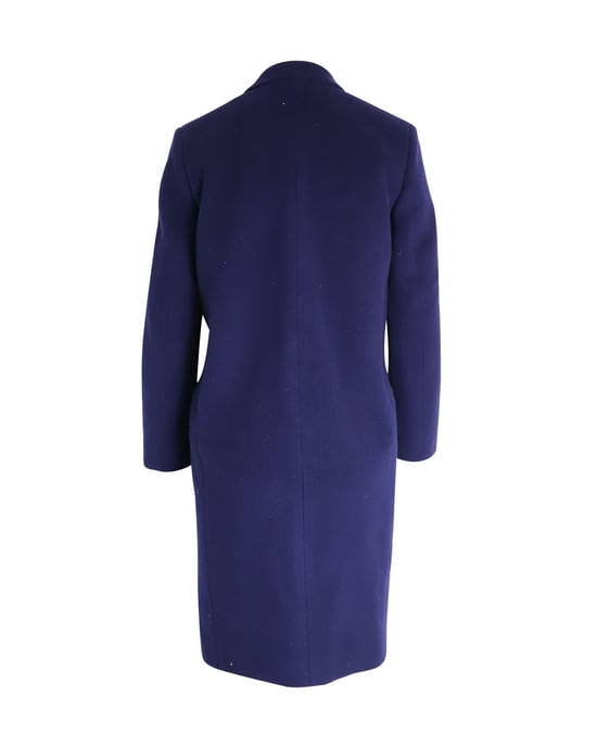 Celine Open-Front Coat in Blue Wool - Image 3