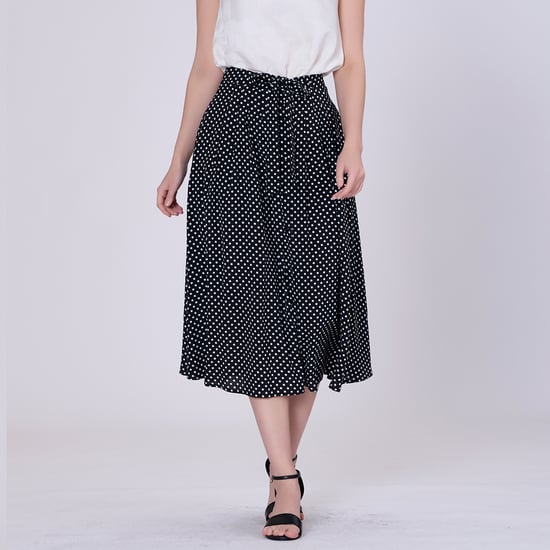 Flared dot print skirt - Image 1