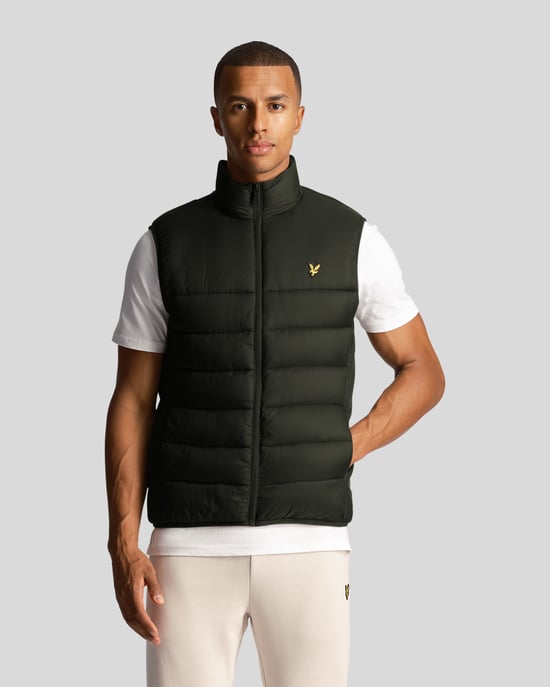 Chaleco acolchado Lyle & Scott en oliva - Image 1