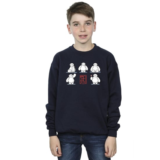 Disney Boys Big Hero 6 Baymax Many Poses Sweatshirt (Navy Blue) - Image 2