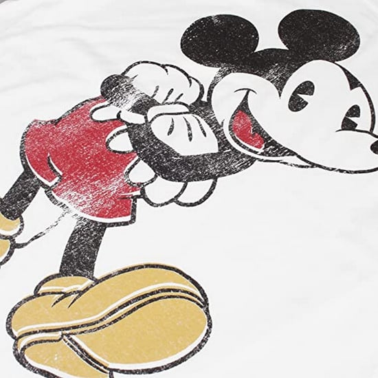 Disney Mens Mickey Mouse Vintage T-Shirt (White/Black/Red)