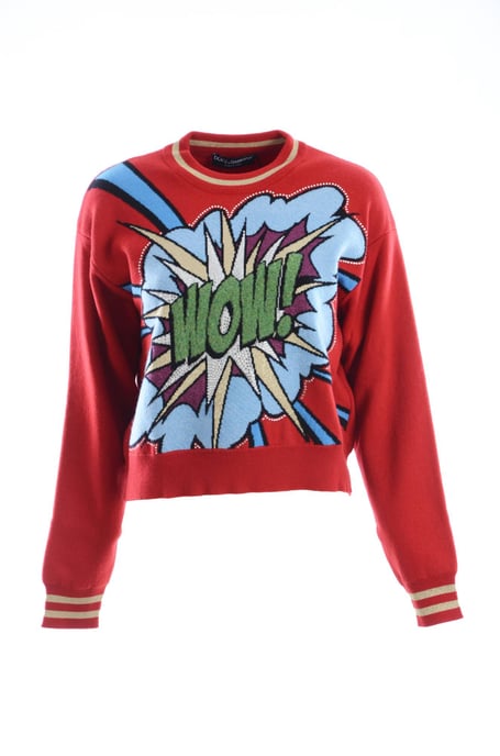 Suéter de cachemir para mujer Dolce & Gabbana con cuello redondo - Image 1