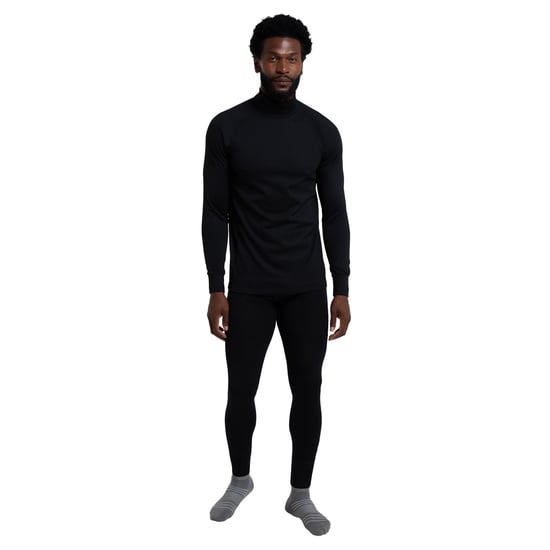 Mountain Warehouse Mens Summit Merino Wool Funnel Neck Thermal Top (Black) - Image 5