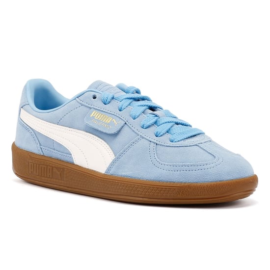 Zapatillas Puma Palermo de Cuero Azul Claro/Blanco - Image 2