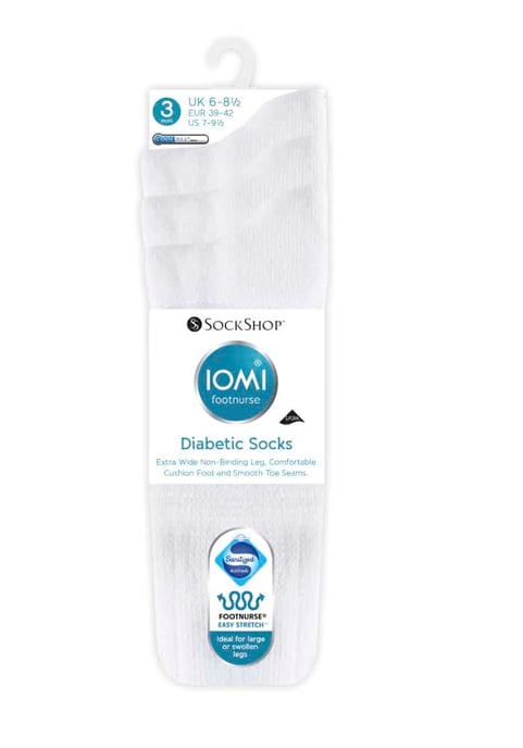 IOMI - 3 Pares de Calcetines Diabéticos para Piernas Hinchadas - Image 2
