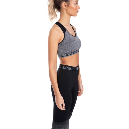 Womens/Ladies Meera Active Crop Top (Grey Marl) - Image 3