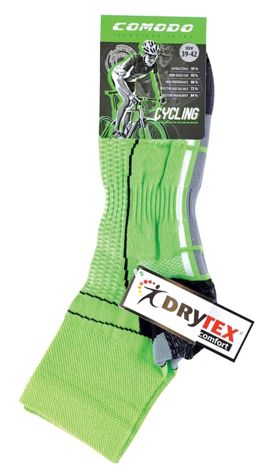 COMODO - Calcetines Ciclismo Neon Alta Visibilidad para Bicicleta | Hombre y Mujer | Calcetines Tobilleros Luminosos para Verano - Image 2