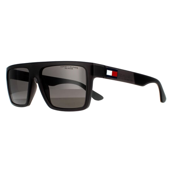 Gafas de sol polarizadas grises mate rectangulares para hombre Tommy Hilfiger - Image 2
