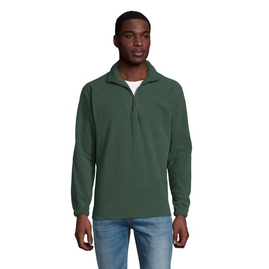SOLS Unisex Adult Ness Half Zip Fleece Top (Fir Green) - Image 1