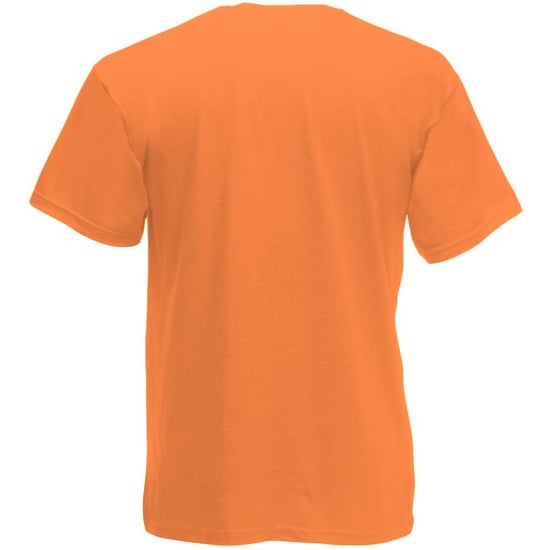Fruit Of The Loom Mens Valueweight V-Neck, Short Sleeve T-Shirt (Orange) - Image 2