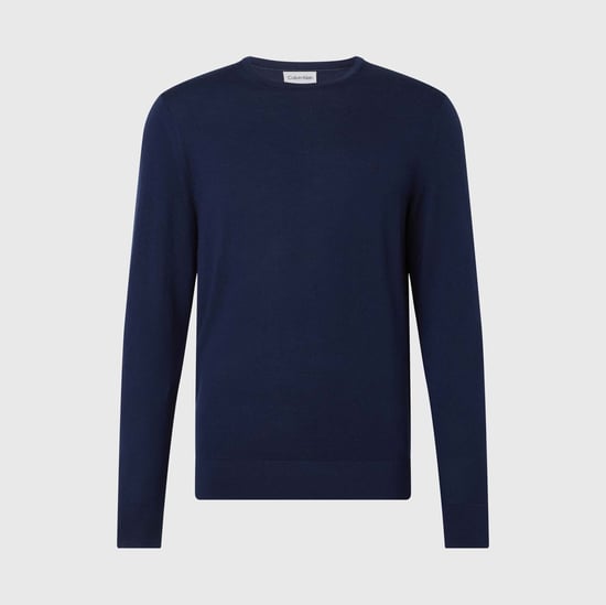 Jersey de lana merino para hombre de Calvin Klein en azul marino - Image 1
