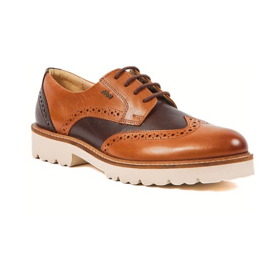 Pod Kortney Leather Women's Tan Multi Brogues Shoes - Image 1