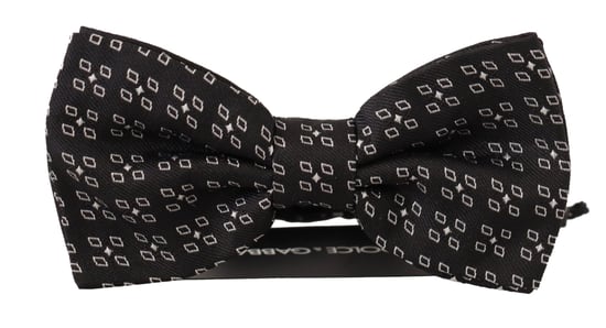 Corbata de hombre Papillon de seda 100% negra y blanca con lunares de Dolce & Gabbana - Image 1