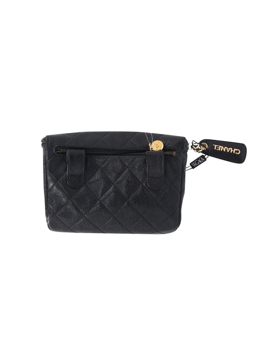 Chanel Vintage Belt Bag in Black Caviar Leather - Image 2