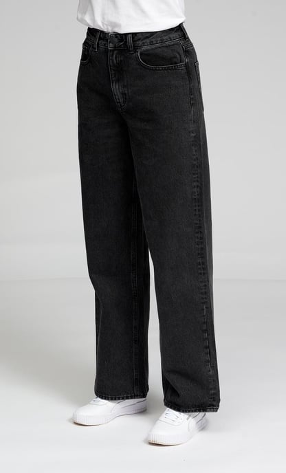 The Original Performance Wide Jeans - Washed Black Denim