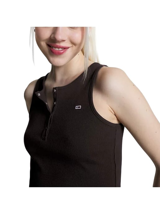 Top de canalé esencial para mujer de Tommy Jeans - Image 3