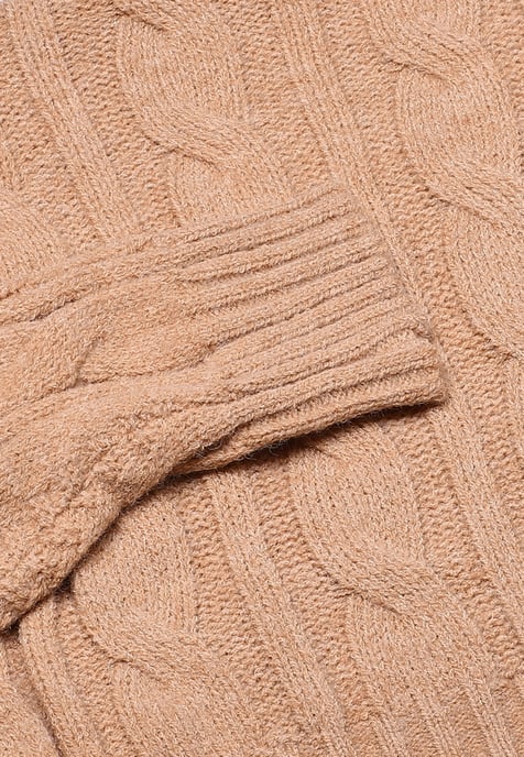 Mymo Turtleneck pullover women beige - Image 3