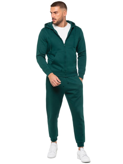 Enzo | Conjunto de chándal con capucha y cremallera para hombre - Verde - Image 4