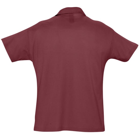 SOLS Mens Summer II Pique Short Sleeve Polo Shirt (Burgundy) - Image 2