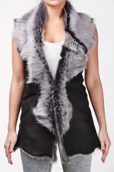 Women's Toscana Sheepskin Long Gilet-Sorocaba