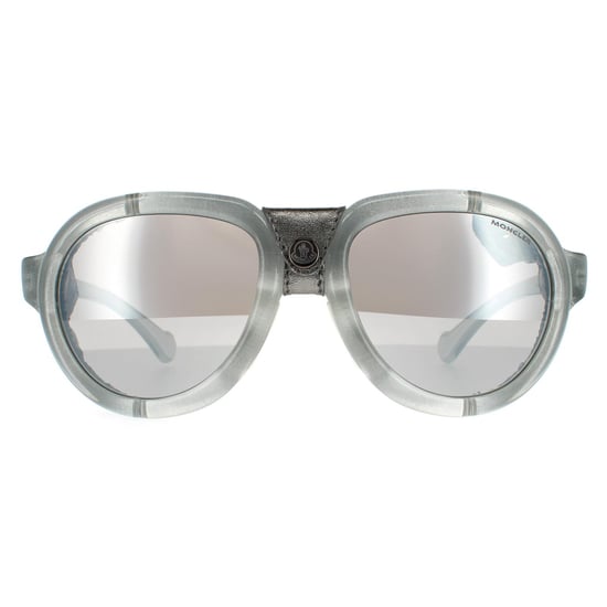 Moncler Oval Mens Grey Smoke Mirror Sunglasses - Image 1