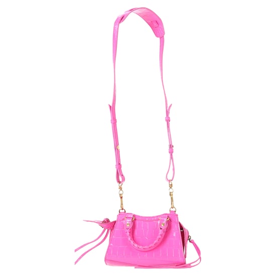 Balenciaga Nano Neo Classic City Crocodile-Embossed Top Handle Bag in Pink Leather - Image 3