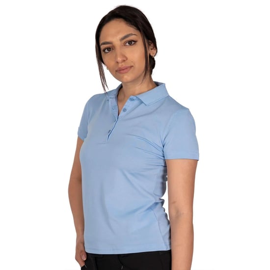 Island Green Womens/Ladies Classic Micro Pique Golf Polo Shirt (Cerulean) - Image 3