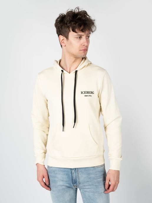 Iceberg Sudadera Hoodie del hombre beige - Image 3