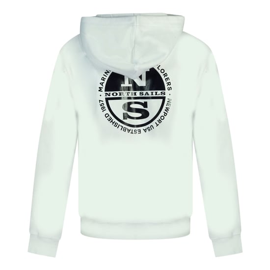 Sudadera con cremallera blanca con logo de North Sails - Image 2