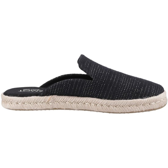 TOMS Santiago Mule Textile Women's Black Metallic Slippers - Image 4