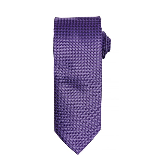 Premier Mens Puppy Tooth Formal Work Tie (Pack of 2) (Purple) - Image 1