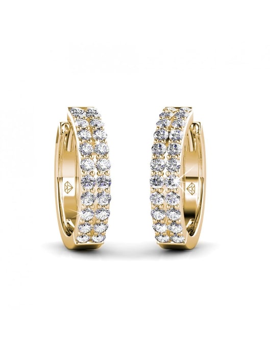 Pendientes Glamour - Oro y Cristal - Image 3
