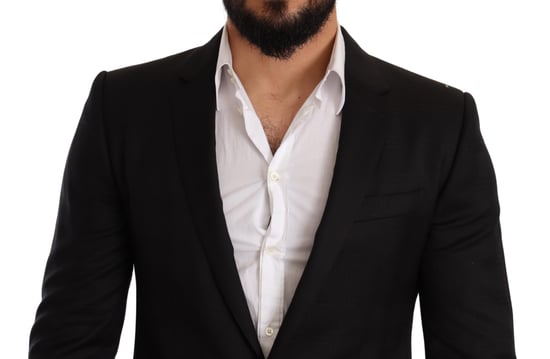 Traje de dos piezas MARTINI SLIM FIT de cuadros negros para hombre de Dolce & Gabbana - Image 3