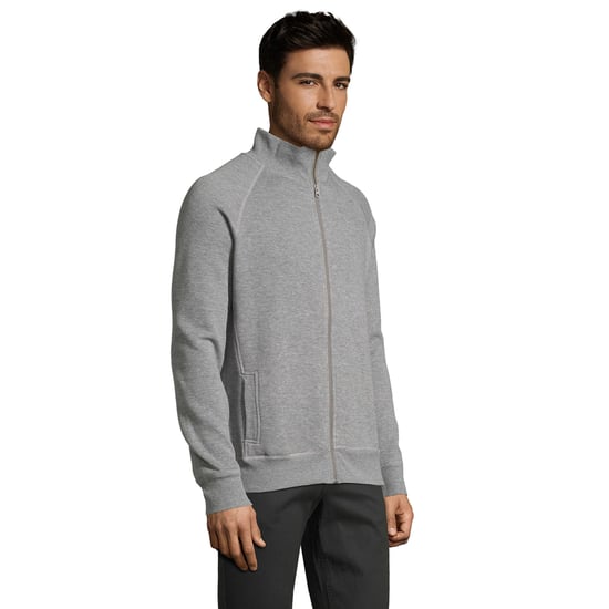 SOLS Mens Sundae Zipped Jacket (Deep Grey Melange) - Image 3