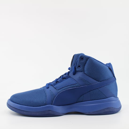 Puma Rebound Street Evo Blue Textile Unisex Lace Up Trainers 361171 06