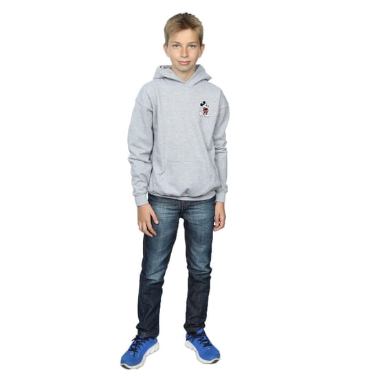 Disney Boys Mickey Mouse Kickin Retro Chest Hoodie (Sports Grey) - Image 5
