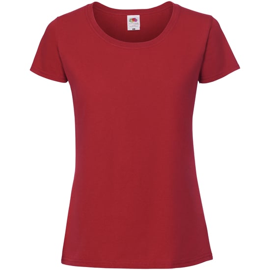 Fruit Of The Loom Womens/Ladies Fit Ringspun Premium Tshirt (Red) - Image 1