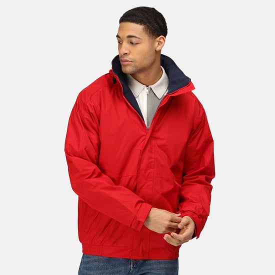 Regatta Mens Dover Waterproof Windproof Jacket (Classic Red/Navy)