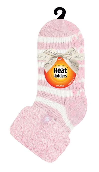 Heat Holders - Ladies Non Slip Thermal Low Cut Fluffy Slipper Socks - Image 2