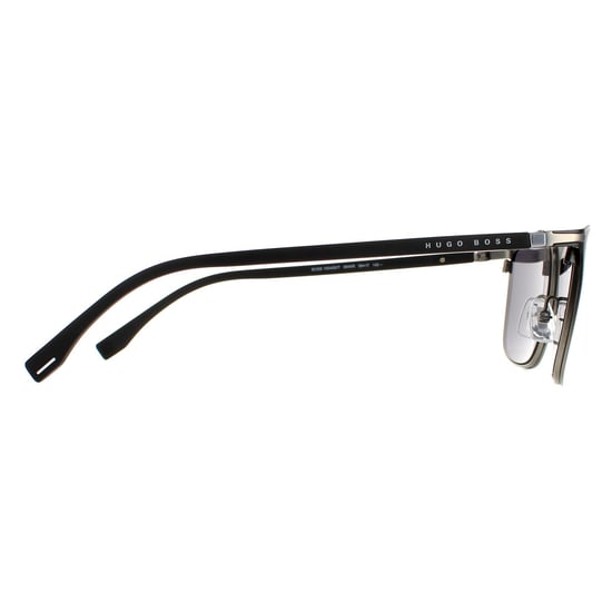 Hugo Boss Rectangle  Mens Black Ruthenium/Dark Grey 1004/S Sunglasses