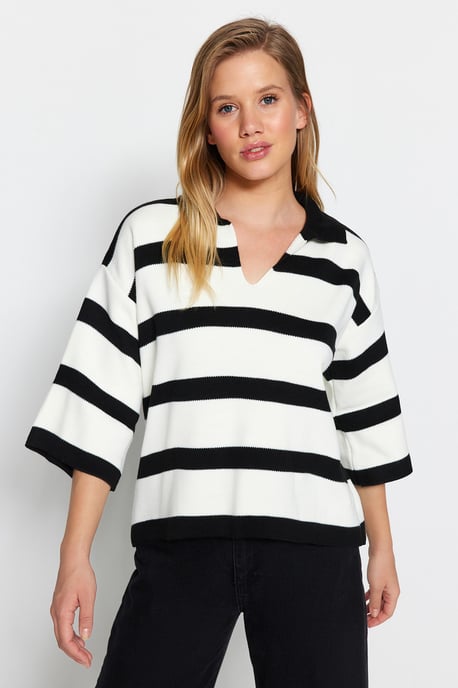 Trendyol Women's Striped Sweater - Image 1