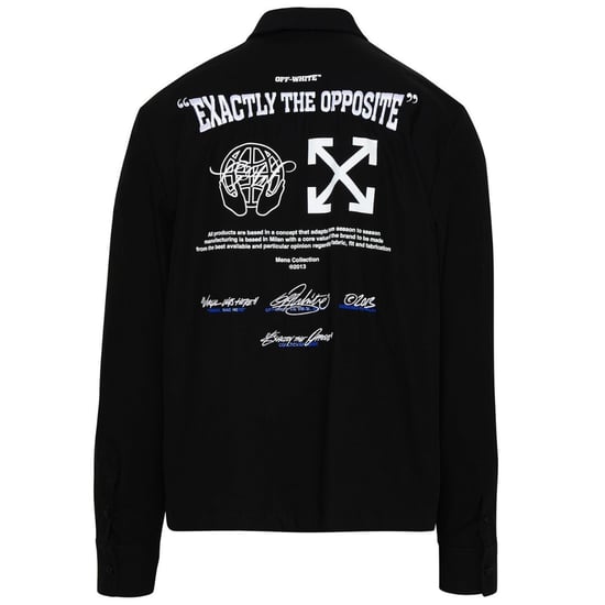 Off-White Camisa hibrida negra con cremallera Exact Opposite - Image 2