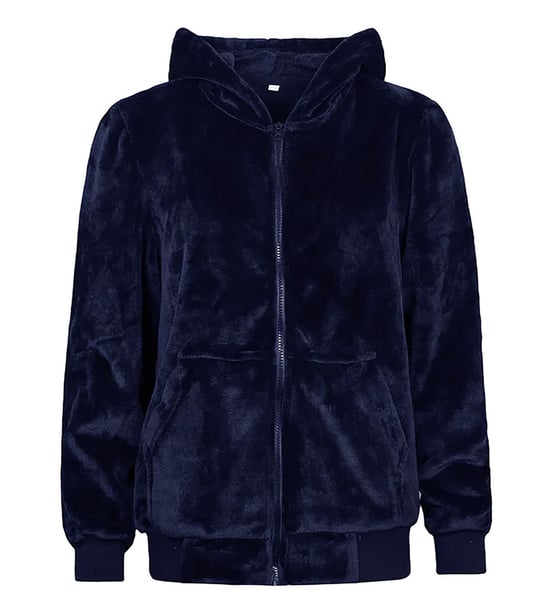 Heat Holders - Sudadera con capucha Soul Warming Soft Fleece Lounge para mujer - Azul marino - Image 1