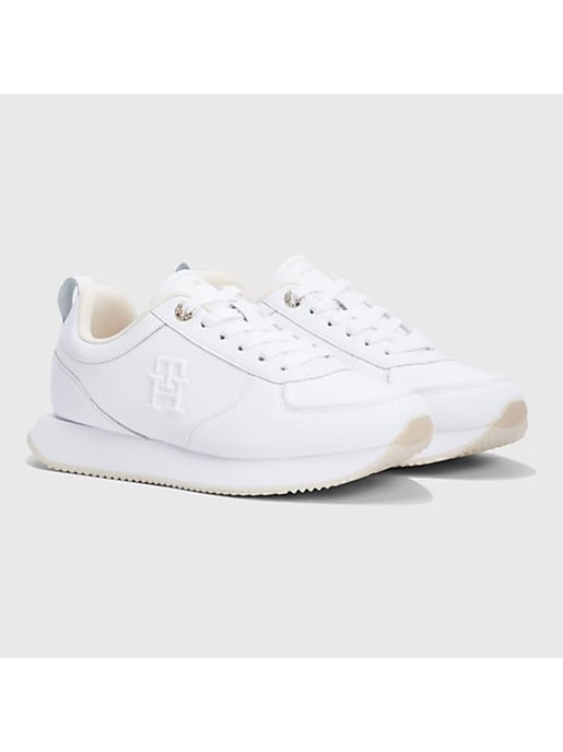 Zapatillas Tommy Hilfiger Casual Leather Runner Blancas - Image 1