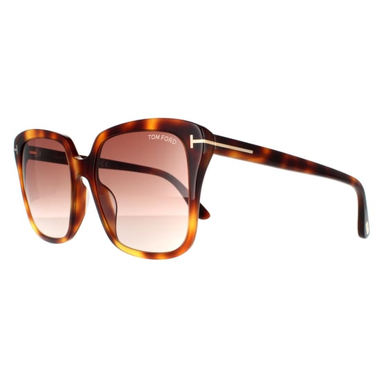 Gafas de sol rectangulares para mujer Tom Ford en rubio habano marrón gradiente - Image 2