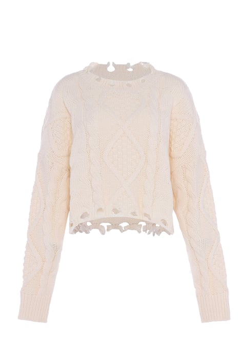 Mymo Knitted pullover women off-white - Image 1