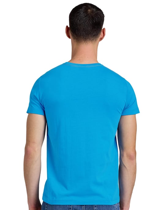 Gant | Camiseta cuello redondo hombre Logo contraste - Azul - Image 2