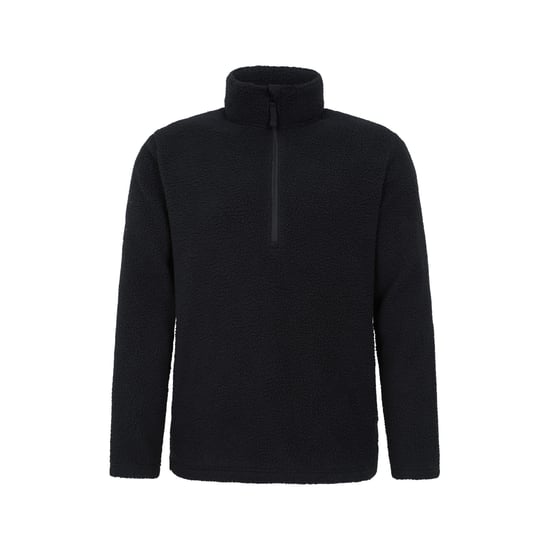 Mountain Warehouse Mens Ted Borg Half Zip Fleece Top (Black) - Image 1