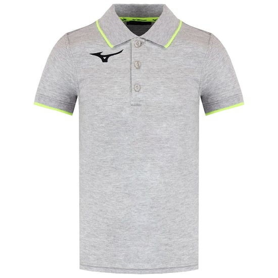 Mizuno Logo Kids Grey Polo Shirt - Image 1